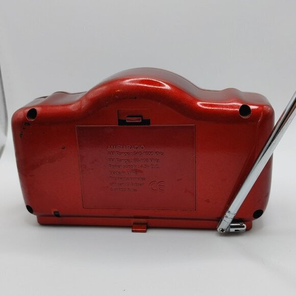 Vintage Tucky Red Transistor Battery Operated AM/FM Radio - Picture 3 of 5